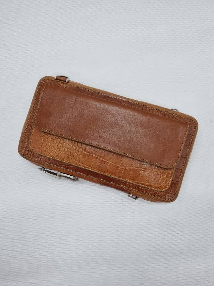 کیف دستی و دوشی رمز دار چرم طبیعی مدل کاوه (1002)