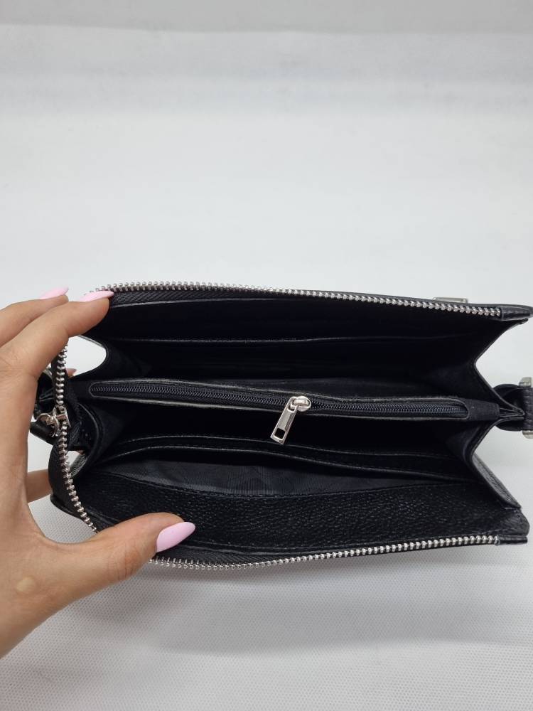 کیف پاسپورتی دستی و دوشی چرم طبیعی پالرمو (1007)
